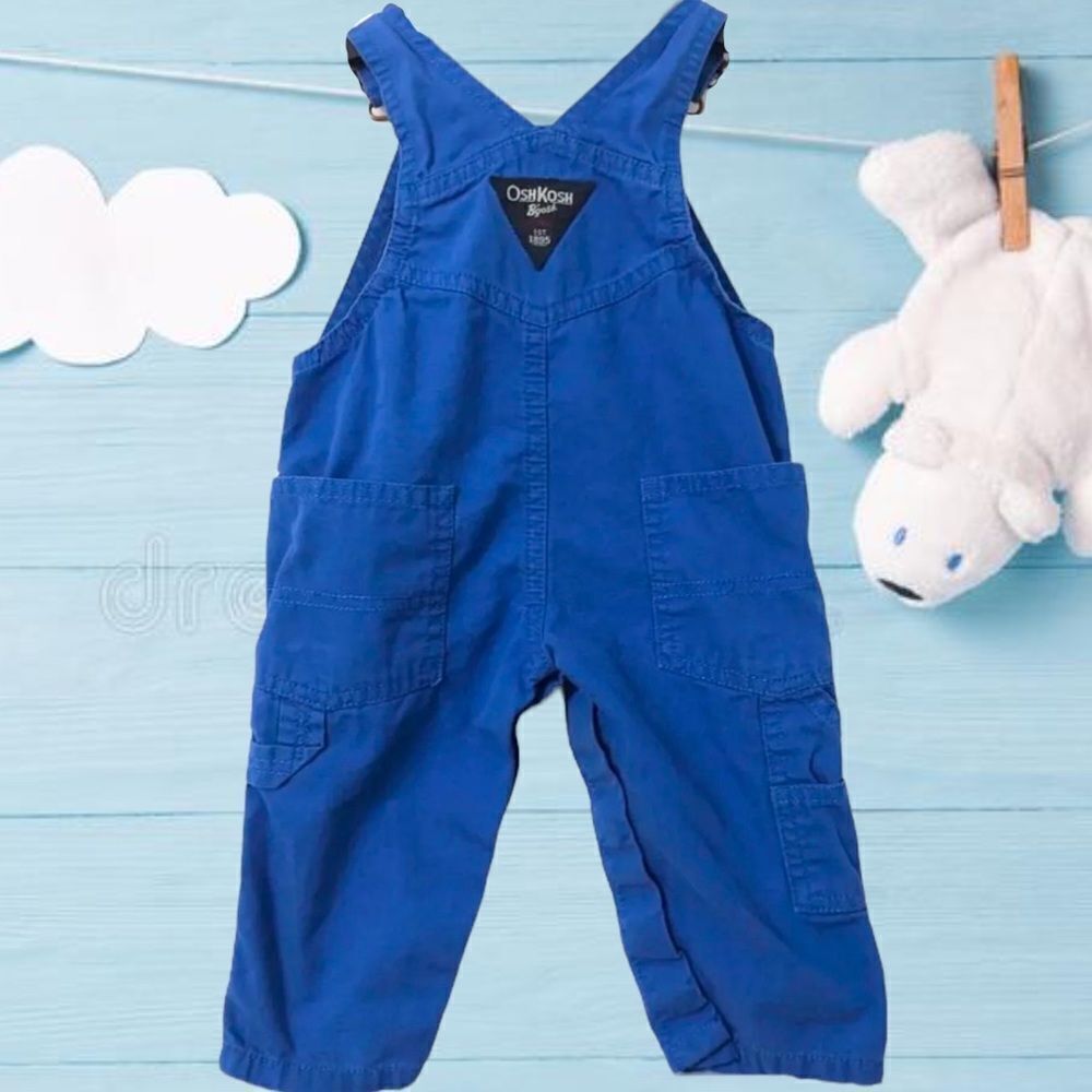 OshKosh Blue Baby Overalls Size 3-6 Months - Picture 3 of 4